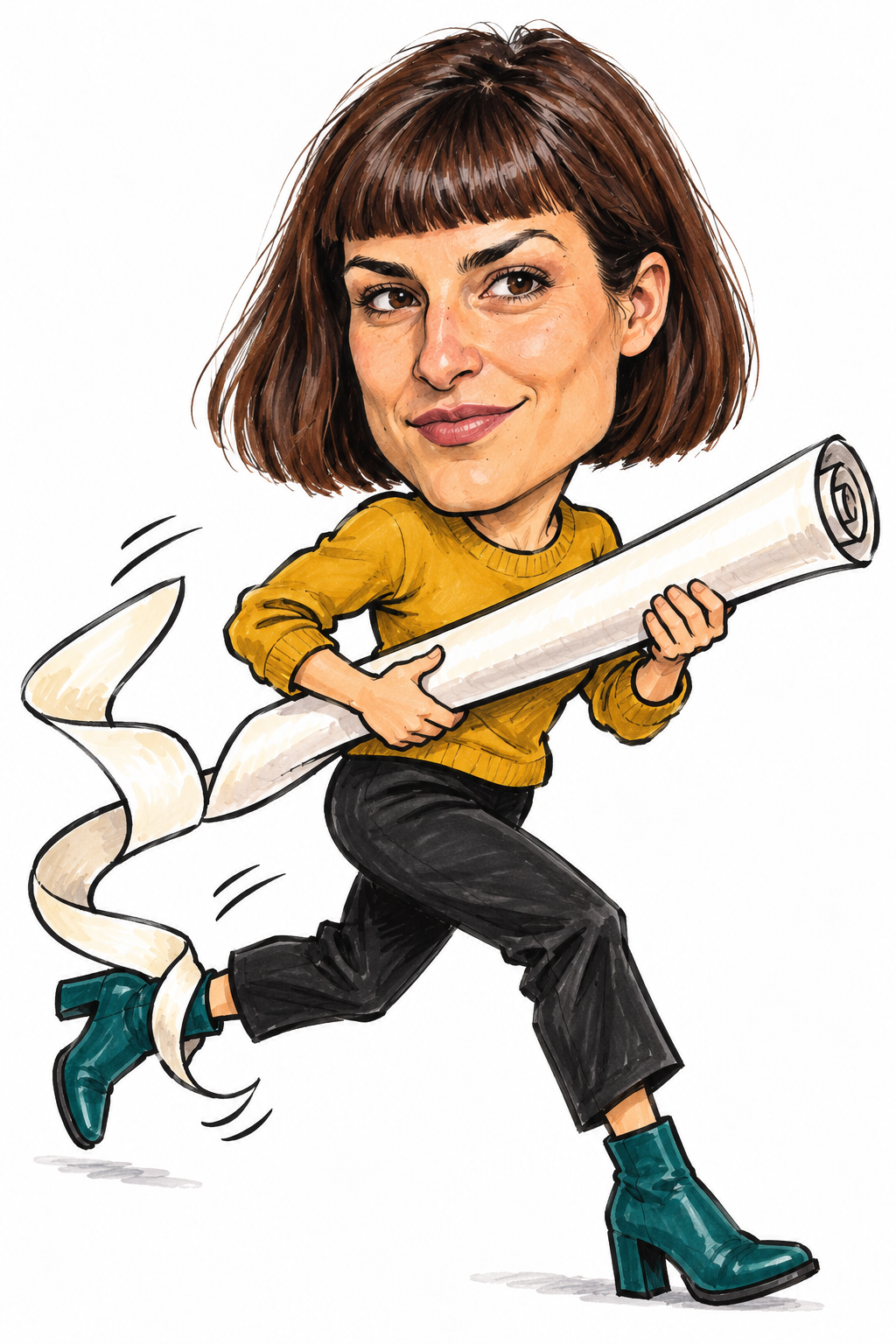 Caricatura a figura intera nello stile Pennarello live